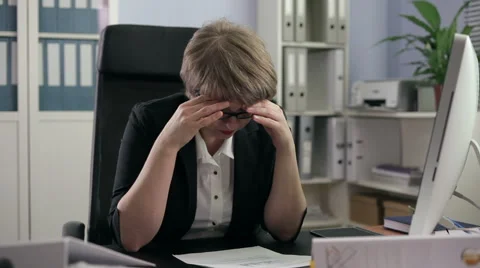 Stress at Workplace Stock Footage 47893762