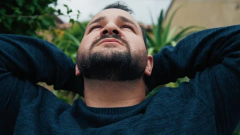 Stressed And Tired Man In The Middle Of Confusion Stock Footage 293516979