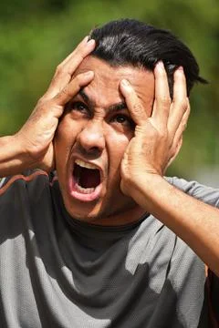 Stressed Athletic Man Fotos de archivo