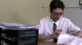 Stressed business man can't find paperwork HD Footage