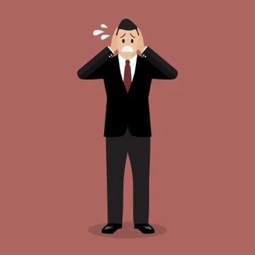 Stressed business man Stock Illustration