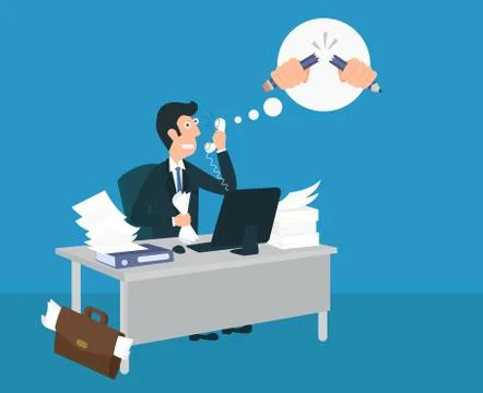 Stressed businessman Stock Illustration