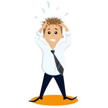 Stressed businessman Stock Illustration