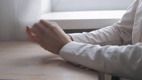 Stressed hand actions Stock Footage 70643726