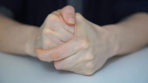 Stressed Hand Actions Stock Footage 87110396