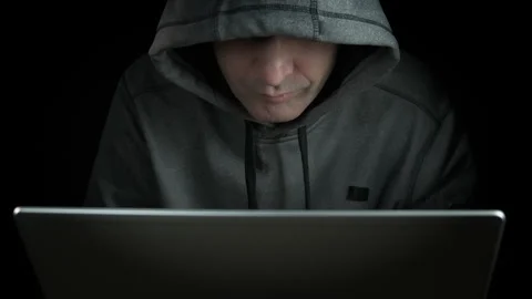 Stressed man hacker on internet. Stock Footage 294617252