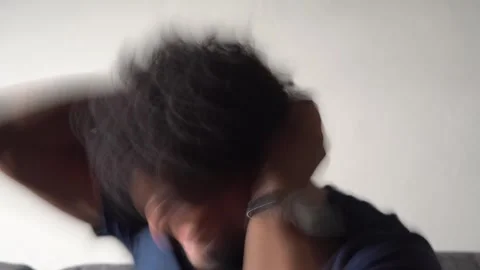 Stressed man shaking head with motion blur Stock Footage 319503014