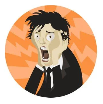 Stressed office worker Stock Illustration