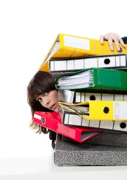Stressed office worker Stock Photos