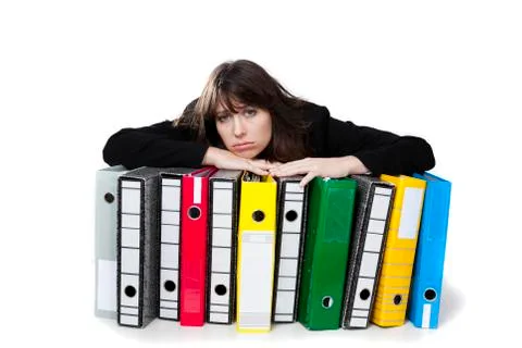 Stressed office worker Foto stock