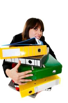Stressed office worker Stock Photos