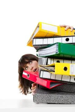 Stressed office worker Foto stock