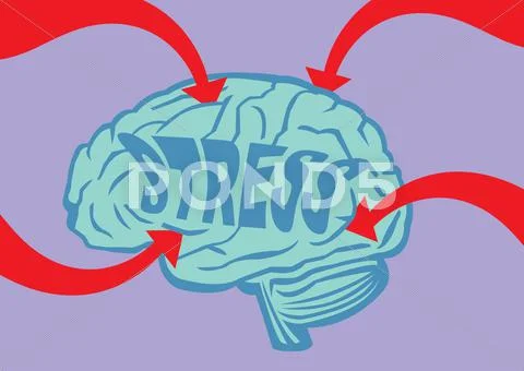 Stressed Out Brain Vector Illustration Illustration #54192020