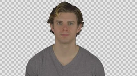 Stressed out white guy (Transparent Background) Stock Footage 64872185