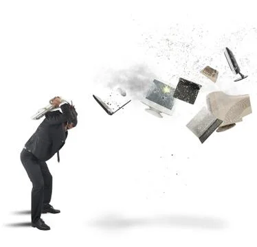 Stressed out from work Stock Photos