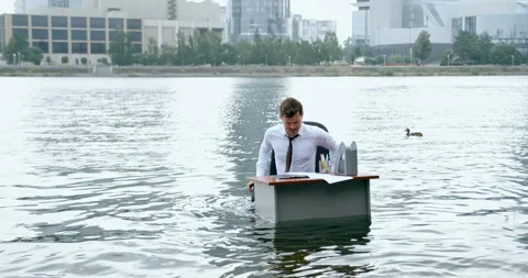 Stressed overworked manager left office and works outdoors. Stock Footage 219246871