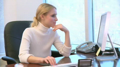 Stressed Professional Female Stock Footage