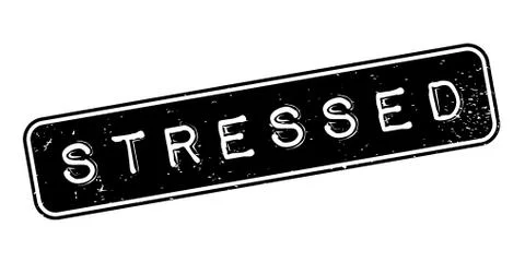Stressed rubber stamp Stock Illustration