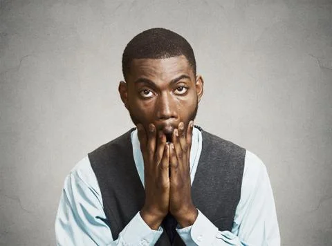 Stressed, sad man Stock Photos