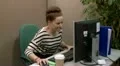 Stressed teenage office worker HD Footage