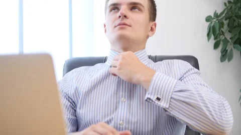 Stressed unmotivated man confused by mistake in documents. Man opens the upper Stock Footage 124661453