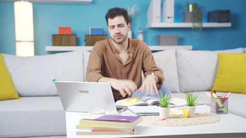 Stressed young man with future concerns. Stock-Footage 236299939