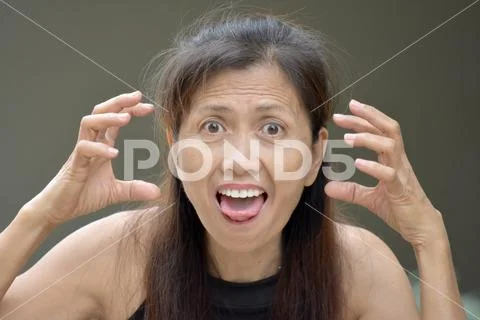 Stressful Female Senior Gramma Stock Photos