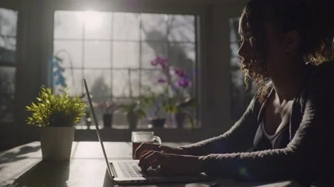 Stresssed young lady while working from home Vídeos de archivo 151621742