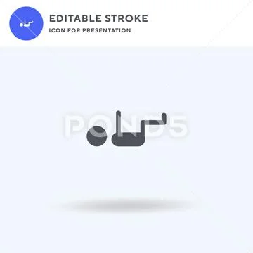 Stretch icon vector, filled flat sign, solid pictogram isolated on white, log Stock Illustration