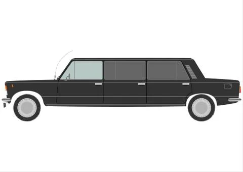 Stretch limo Stock Illustration