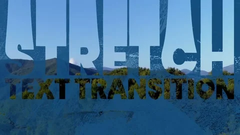 stretch text after effects