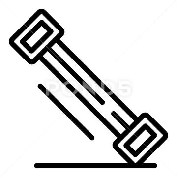 Stretch tool icon, outline style Stock Illustration
