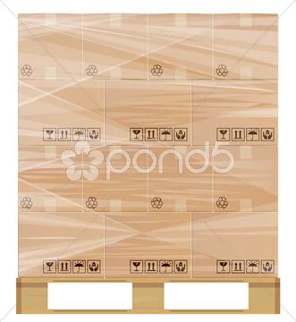 Stretch wrap pallet Stock Illustration