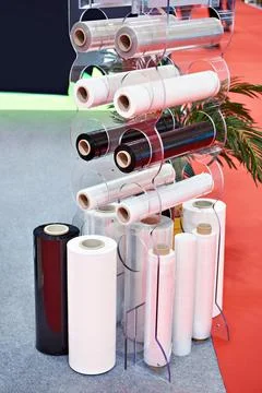 Stretch wrap in store Stock Photos