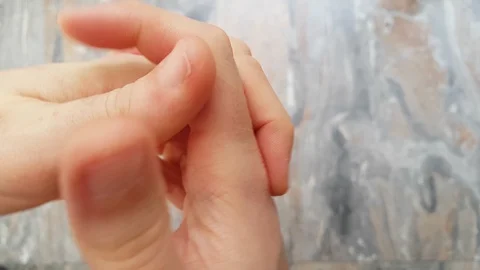 Stretch your hands closeup 스톡 동영상 121354626