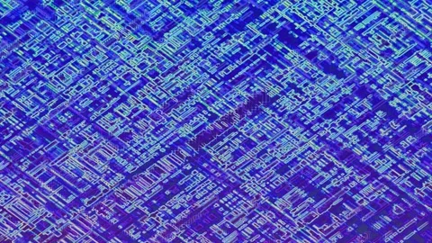 Stretched Abstract Motion of Rectangular Elements Stock Footage 301273898