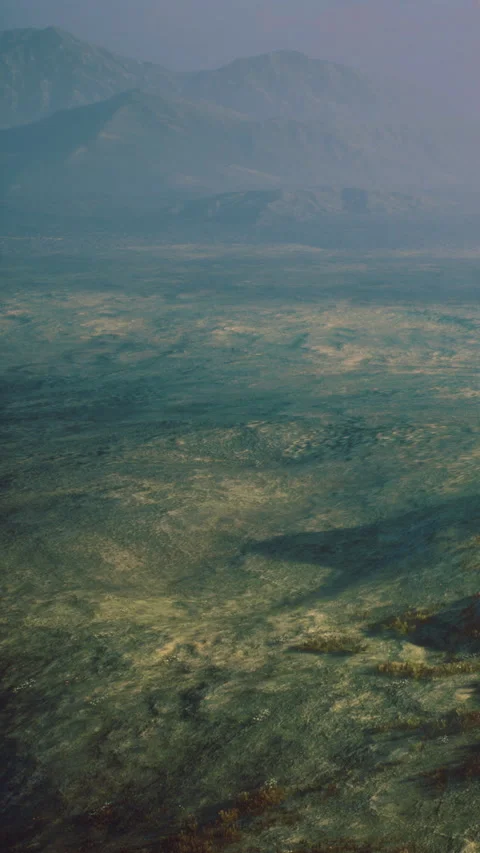 Stretched landscape under soft light in a wide open area Stock Footage 334050431