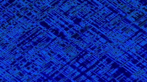 Stretched Motion of Abstract Rectangular Elements Stock Footage 301273371