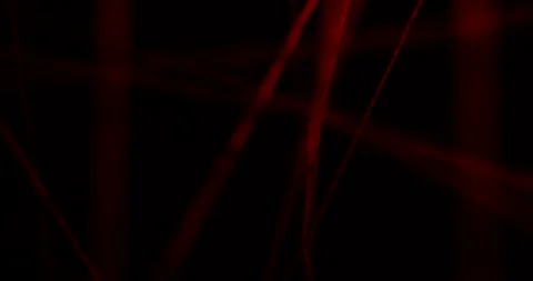 Stretched red threads on a black background in volumetric space. Psychology and Video stock 276907502