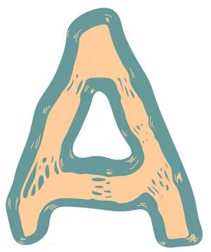 Stretched vector letter.Art font. Stock Illustration
