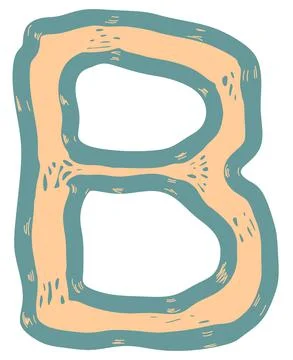 Stretched vector letter.Art font. Stock Illustration