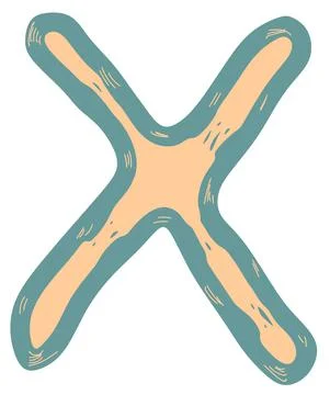 Stretched vector letter.Art font. Stock Illustration