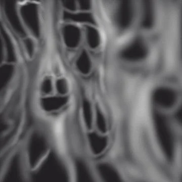 Stretched White Ghost Faces Texture – Eerie Underworld Horror Background Stock-Illustration