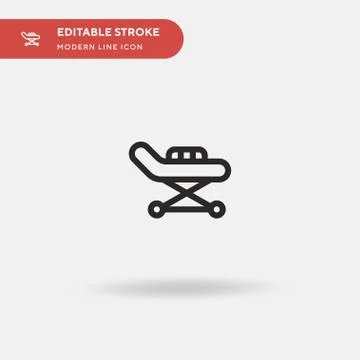 Stretcher Simple vector icon. Illustration symbol design template for web mob Illustrazione stock