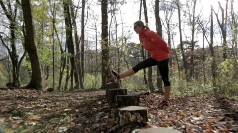 Stretching after running Stock Footage 32431690