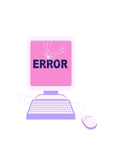 Stretching up animation of a broken computer graphic vector illustration icon Stock Footage 324446155