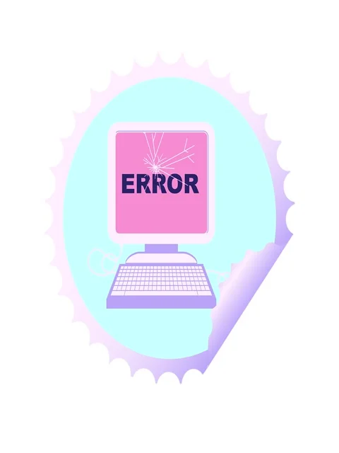 Stretching up animation of broken computer graphic vector illustration roun.. Stock Footage 324477126