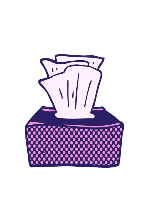 Stretching up animation of cartoon doodle box of tissues Stock Footage 324441323