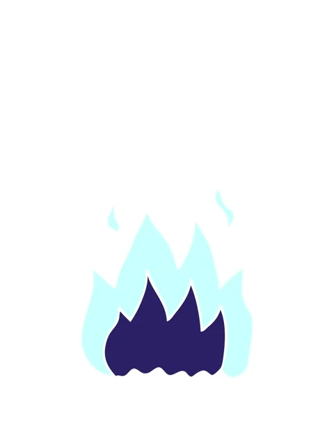 Stretching up animation of cartoon doodle fire burning Vidéo 324187760