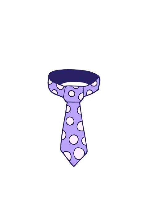 Stretching up animation of cartoon doodle patterned tie Stock Footage 324415811